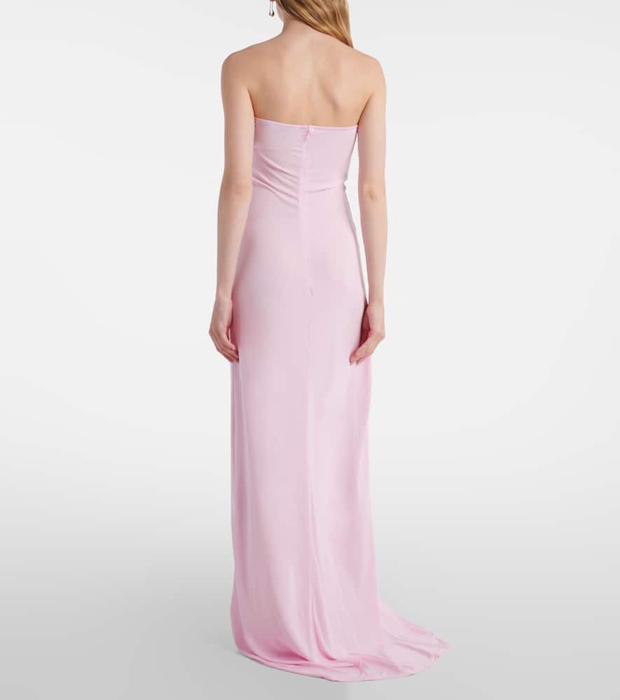 Christopher Esber Arced Palm gathered maxi dress