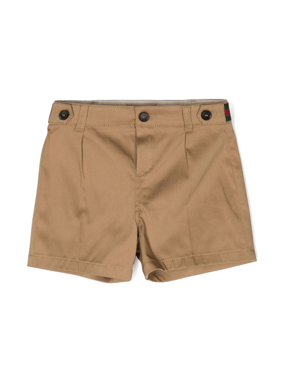 Web-stripe chino shorts - Neutrals