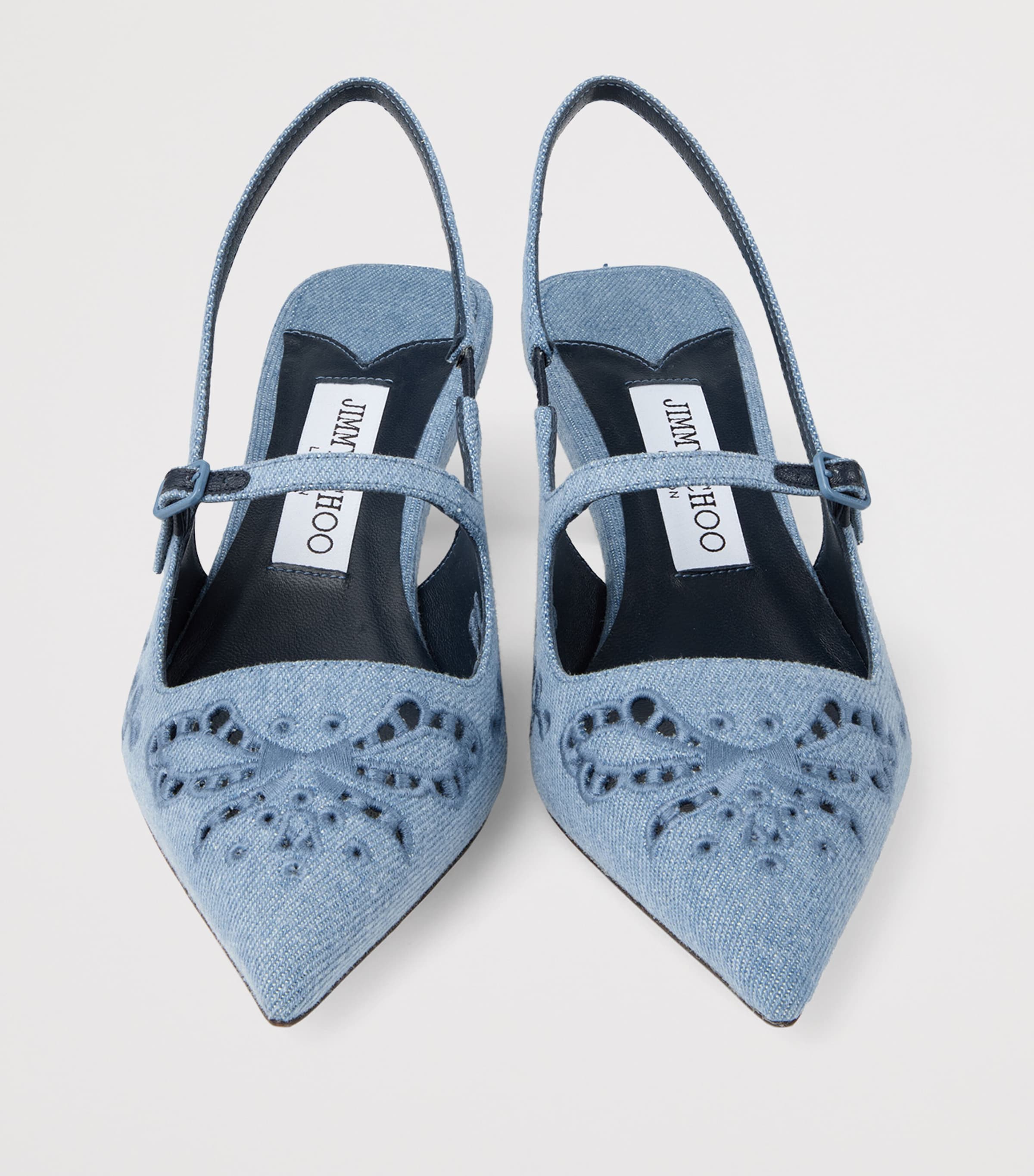 Jimmy Choo Didi 45 Denim Slingback Pumps