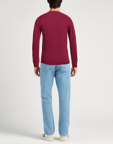 Patrizio Piscaglia Man Sweater Burgundy Size 38 Cotton