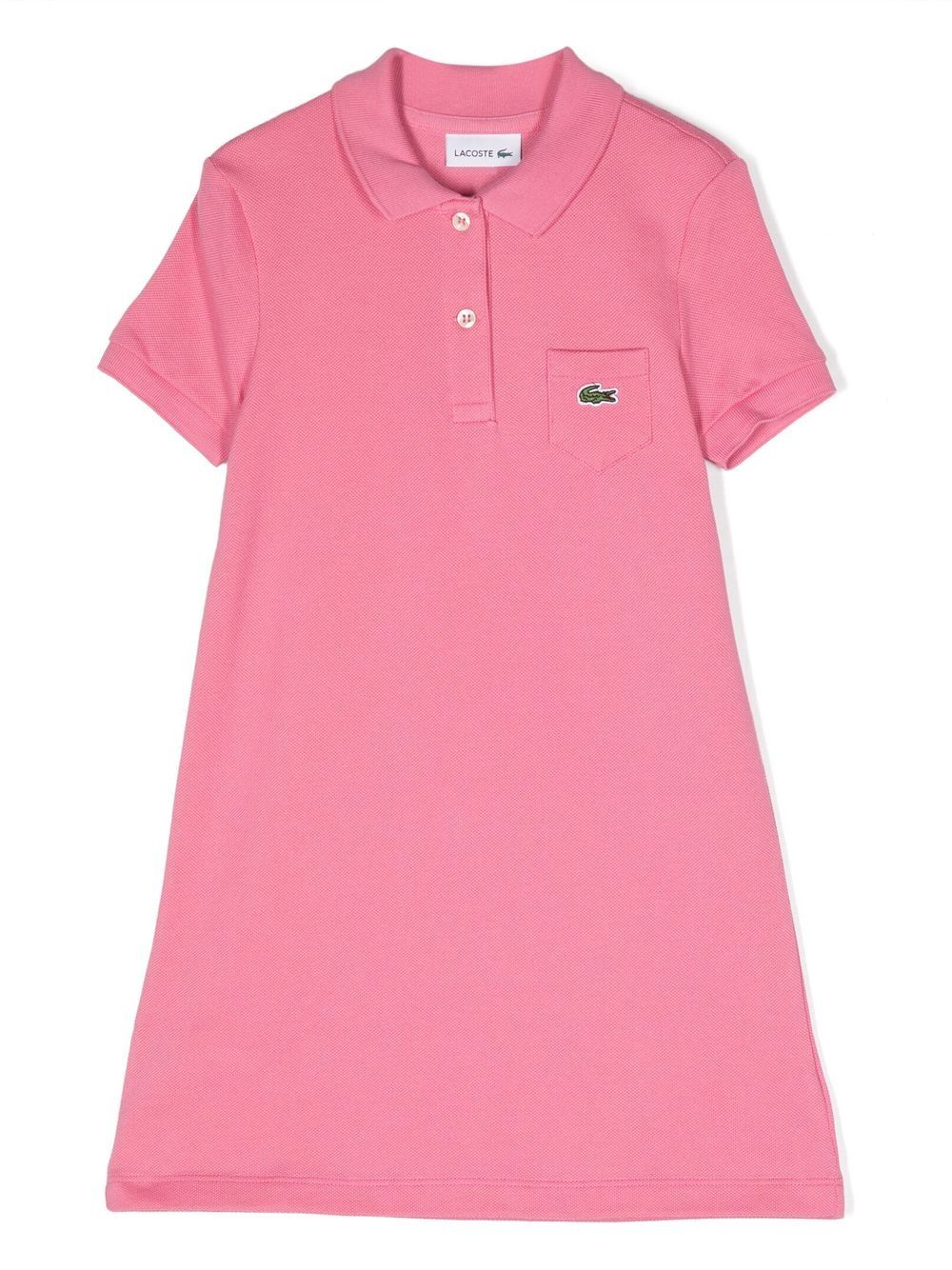 Logo-patch dress - Pink