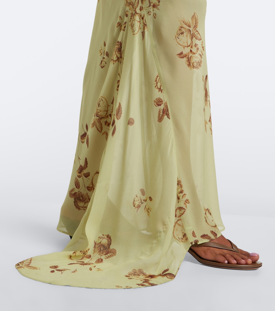 Diosa floral georgette maxi skirt