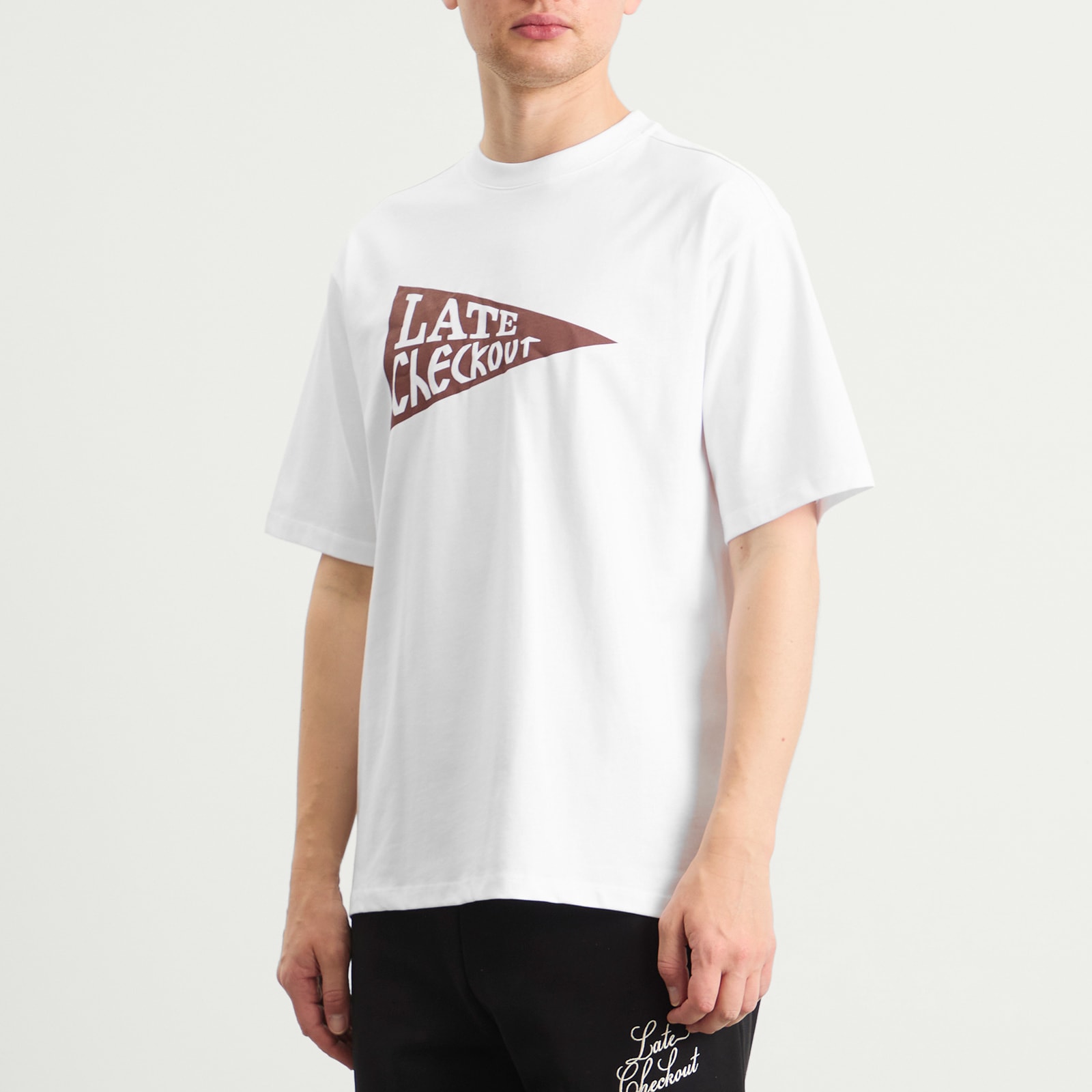 Men's Burgundy Flag T-Shirt in White
