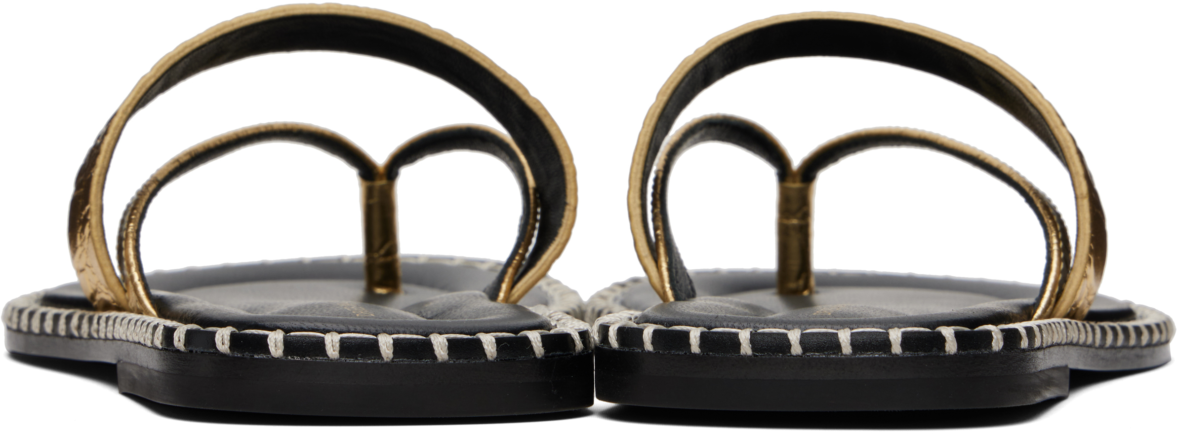Gold Leather Sandals