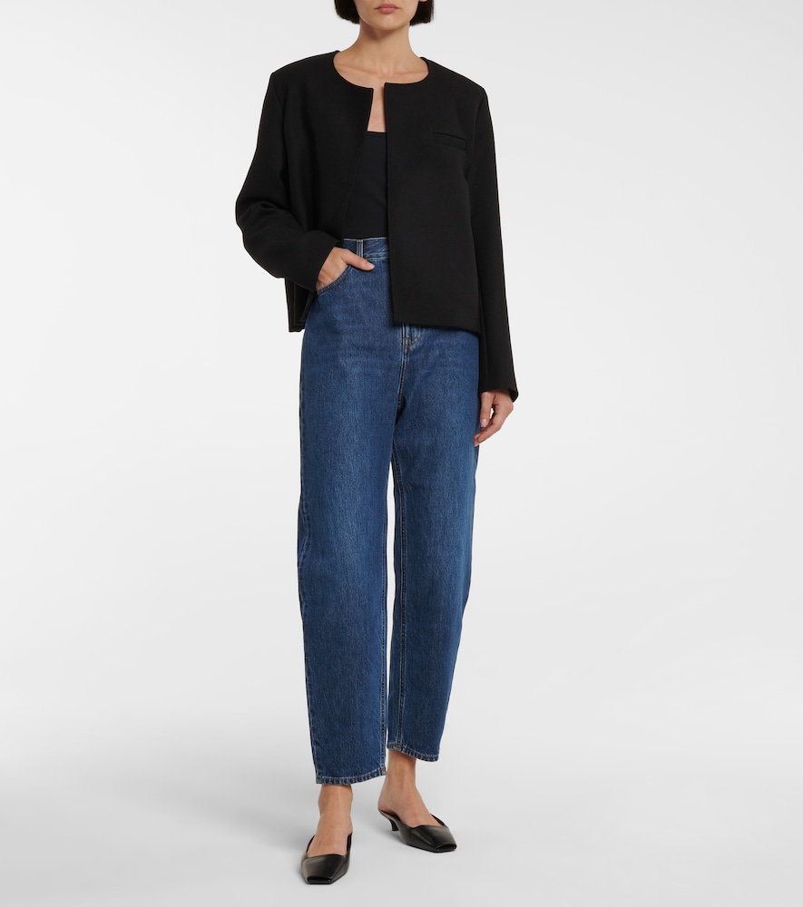 Toteme High-rise tapered jeans