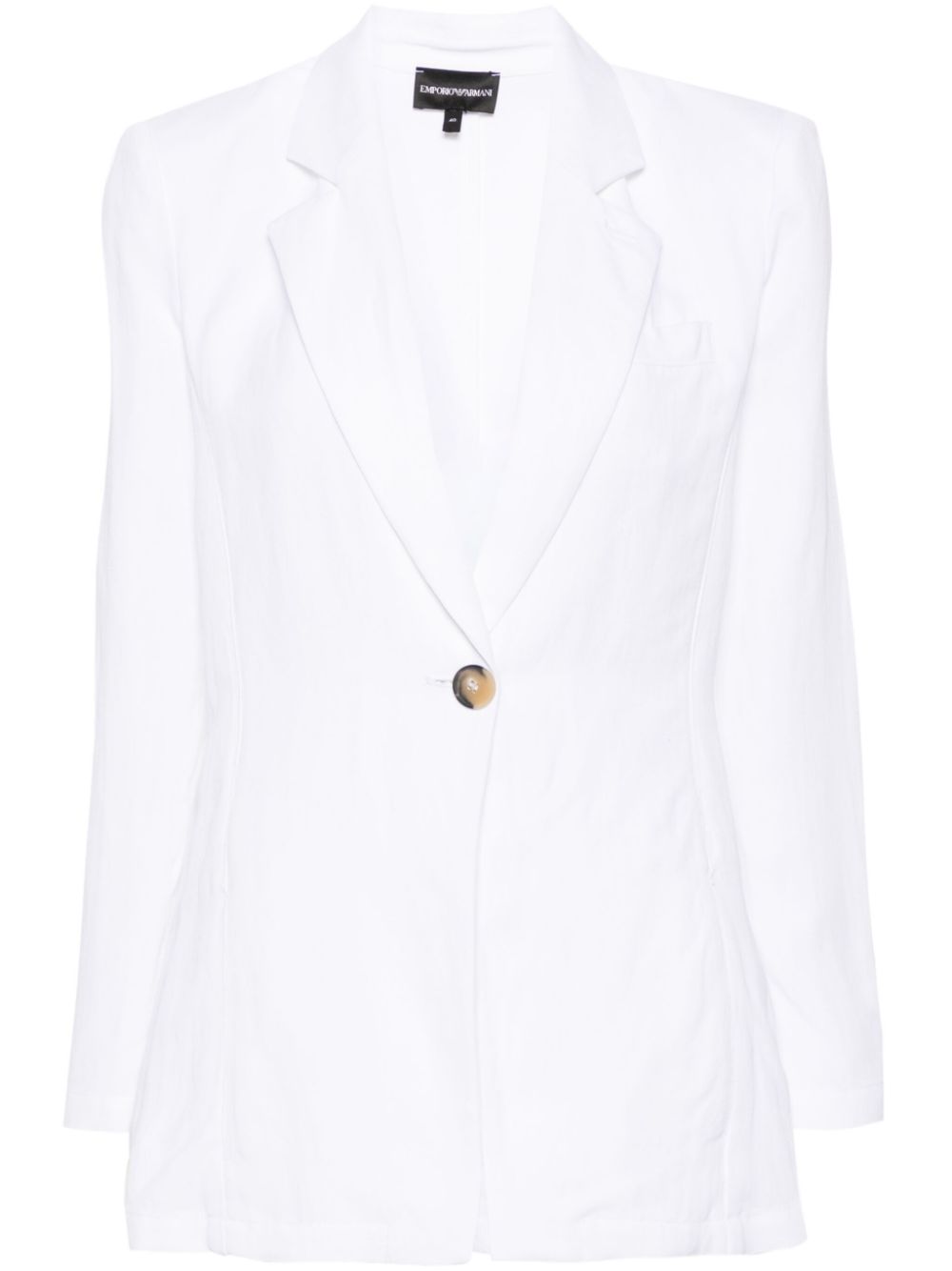 Notch-lapels single-breasted blazer - White