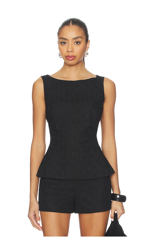 FAITHFULL Olivia Top in Black. L. Also in