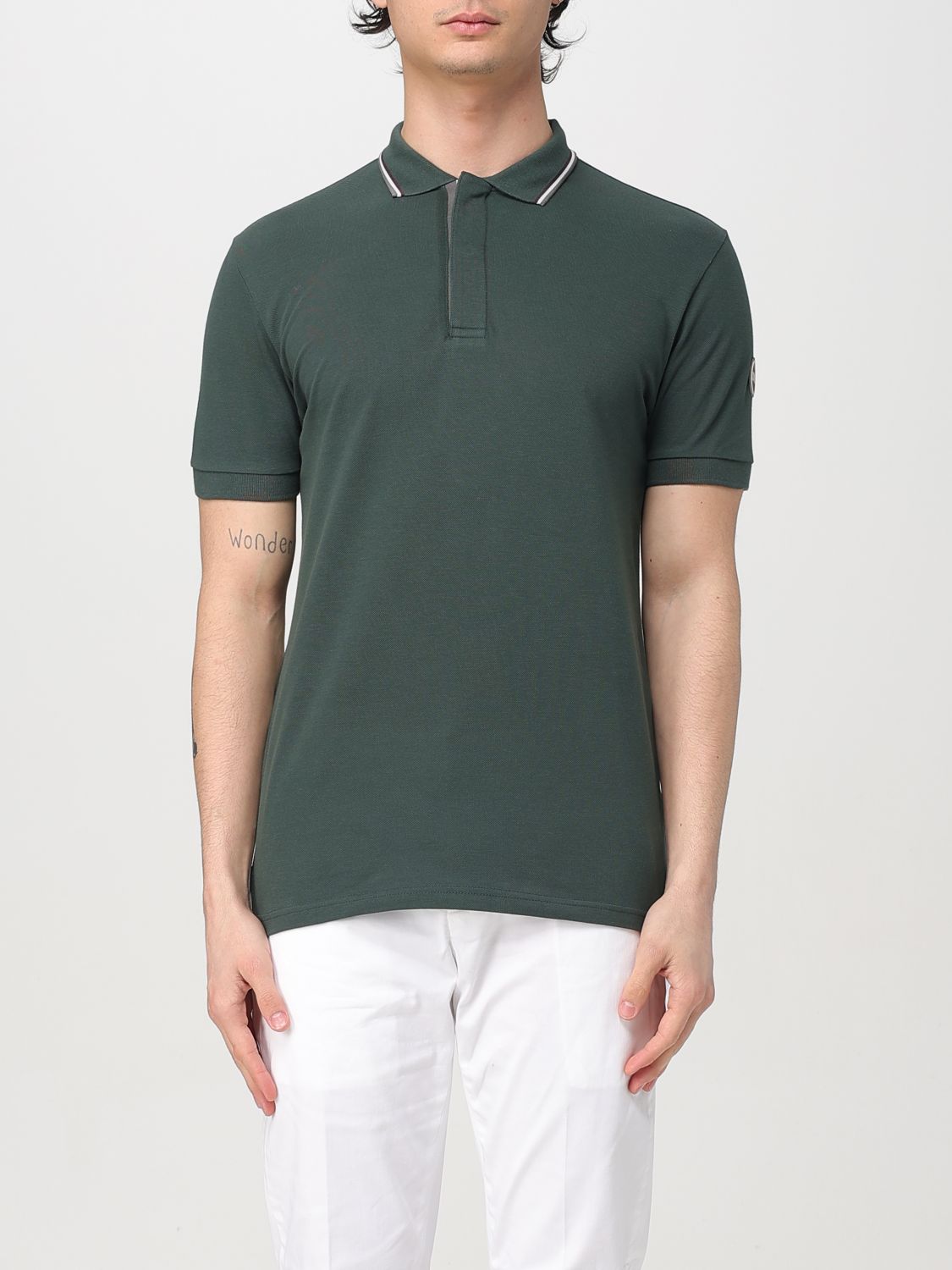 Polo Shirt Men color Green