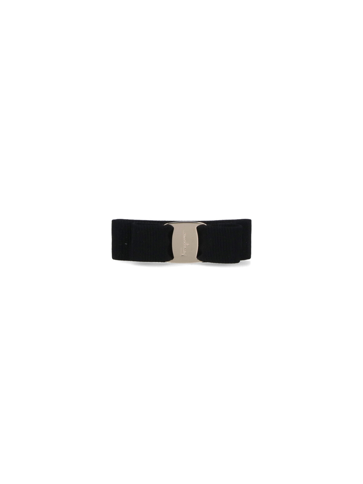 Mixed-Material Accessory with Leather, Silk & Brass Accents