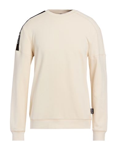 Man Sweatshirt Beige Size 3XL Cotton