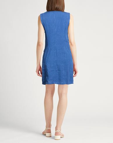 Woman Mini dress Blue Size 6 Linen