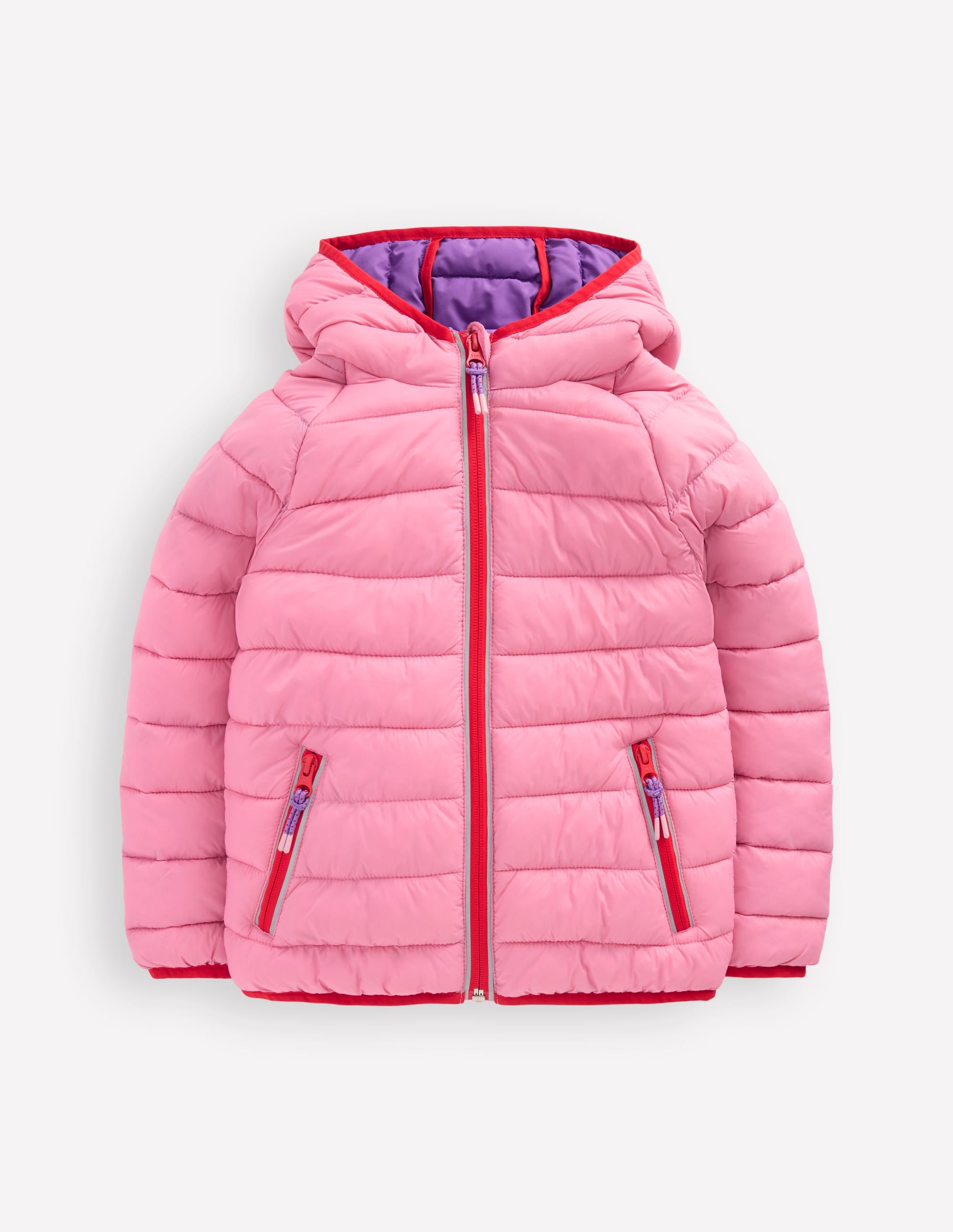 Girls Pack-Away Padded Jacket in Pink | Size 2-3 Years