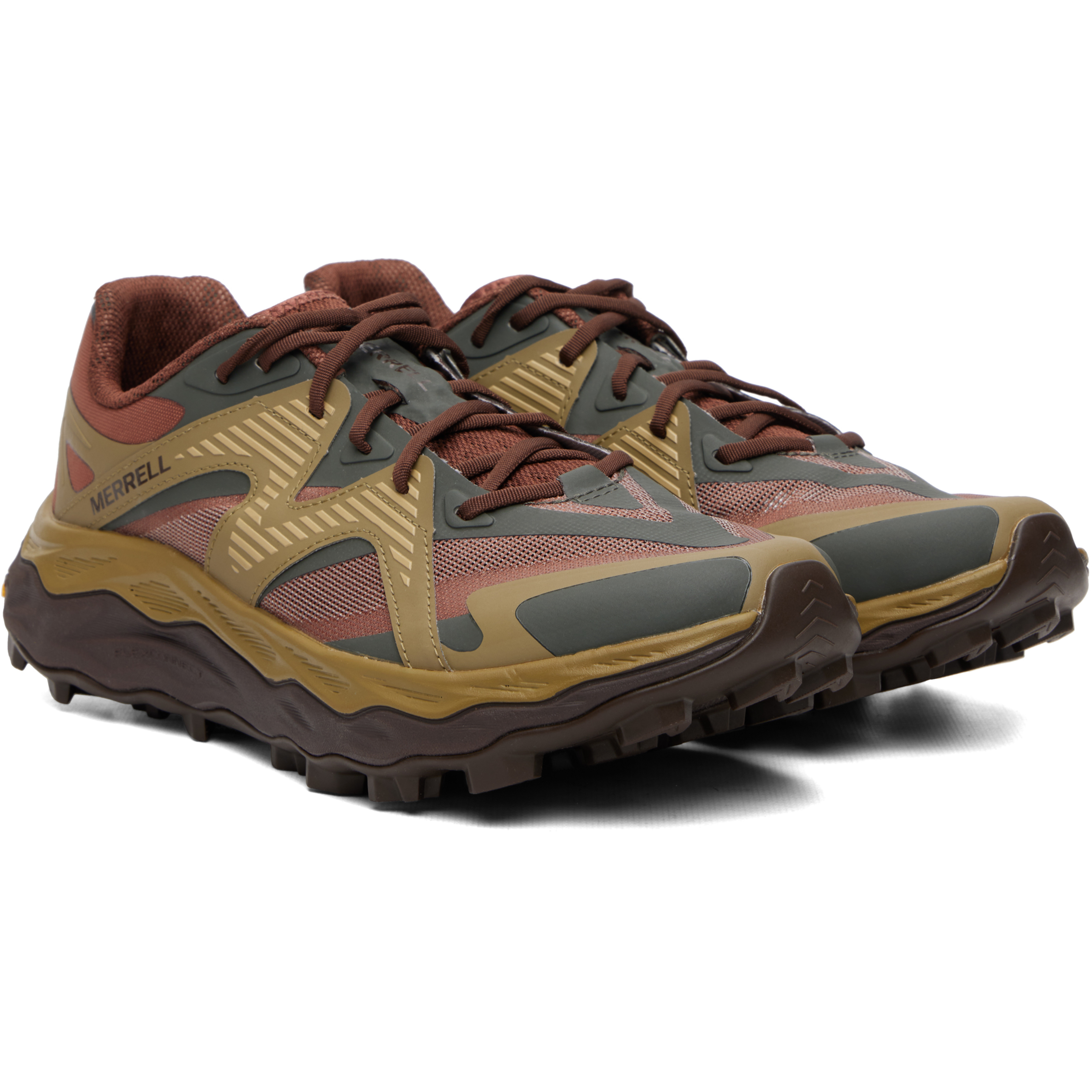 Red & Khaki Agility Peak 6 Sneakers