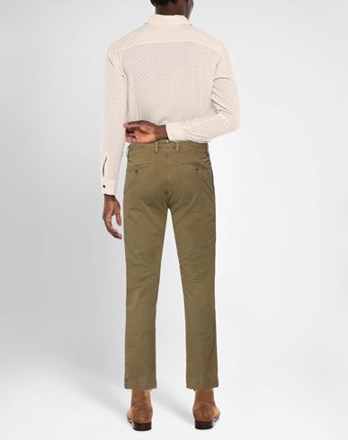 Man Pants Military green Size 40 Cotton, Elastane