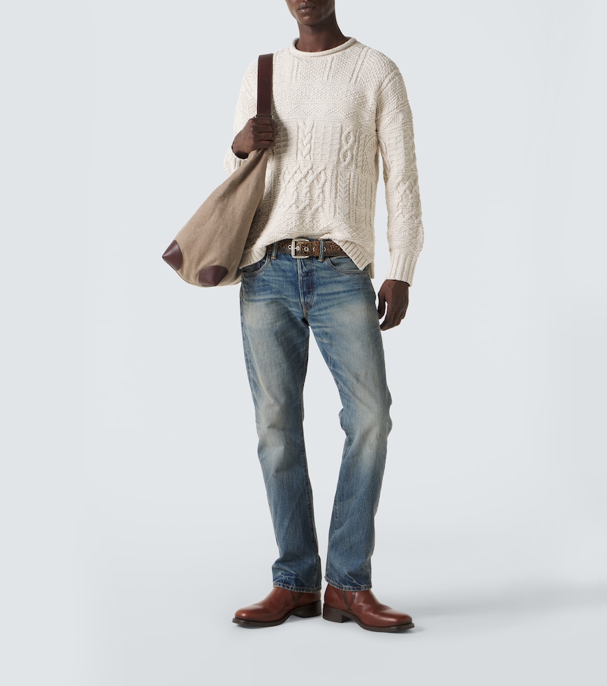 Cotton and linen sweater