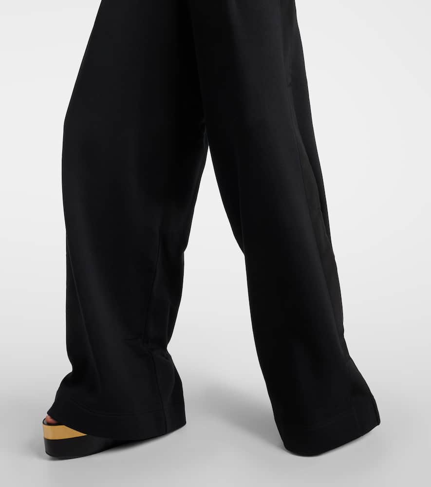 Cotton jersey wide-leg sweatpants