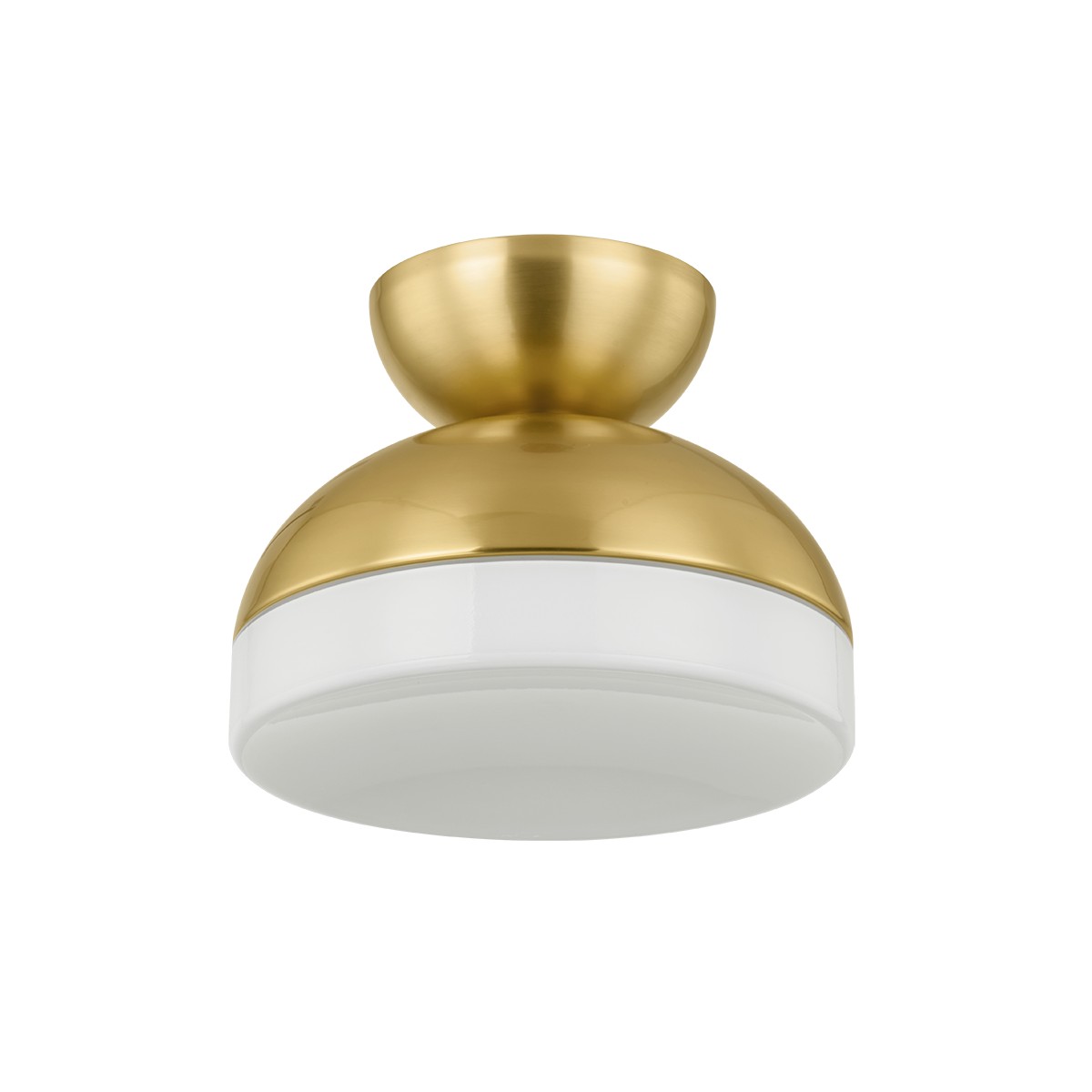 Aged Brass One Light Flush Mount from the Rue Collection