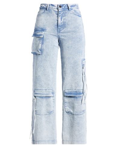Woman Jeans Blue Size 4 Cotton, Elastane