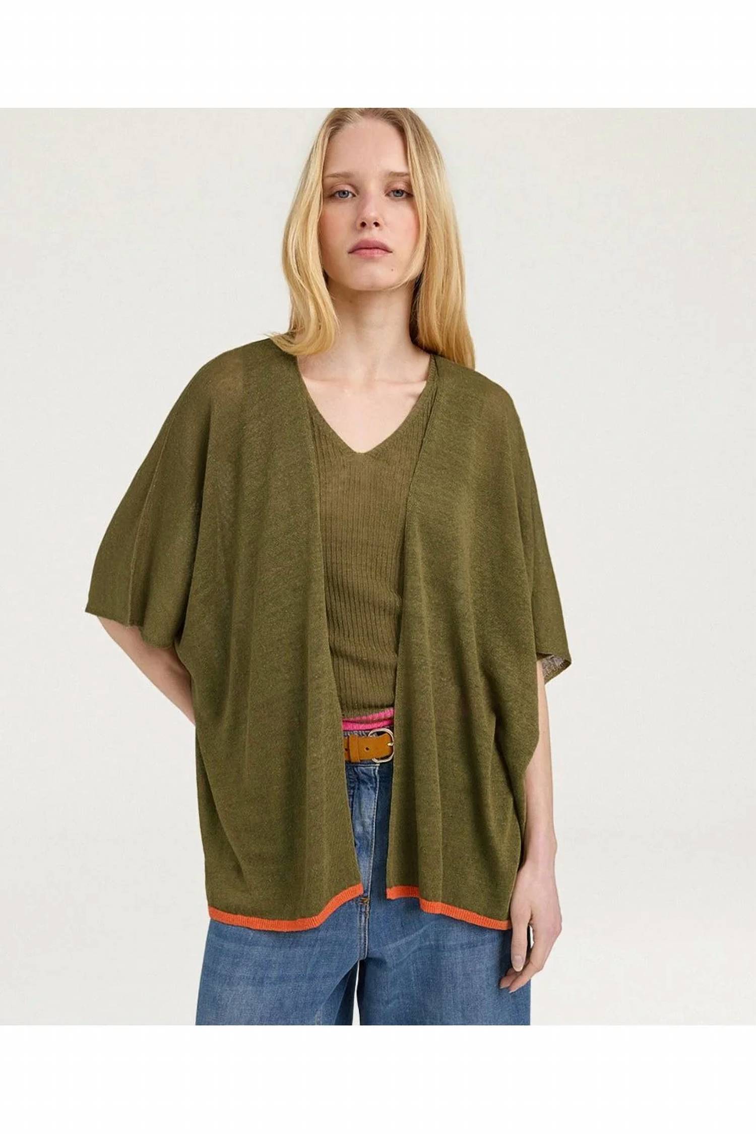 Divina Knitwear Cardigan In Panna