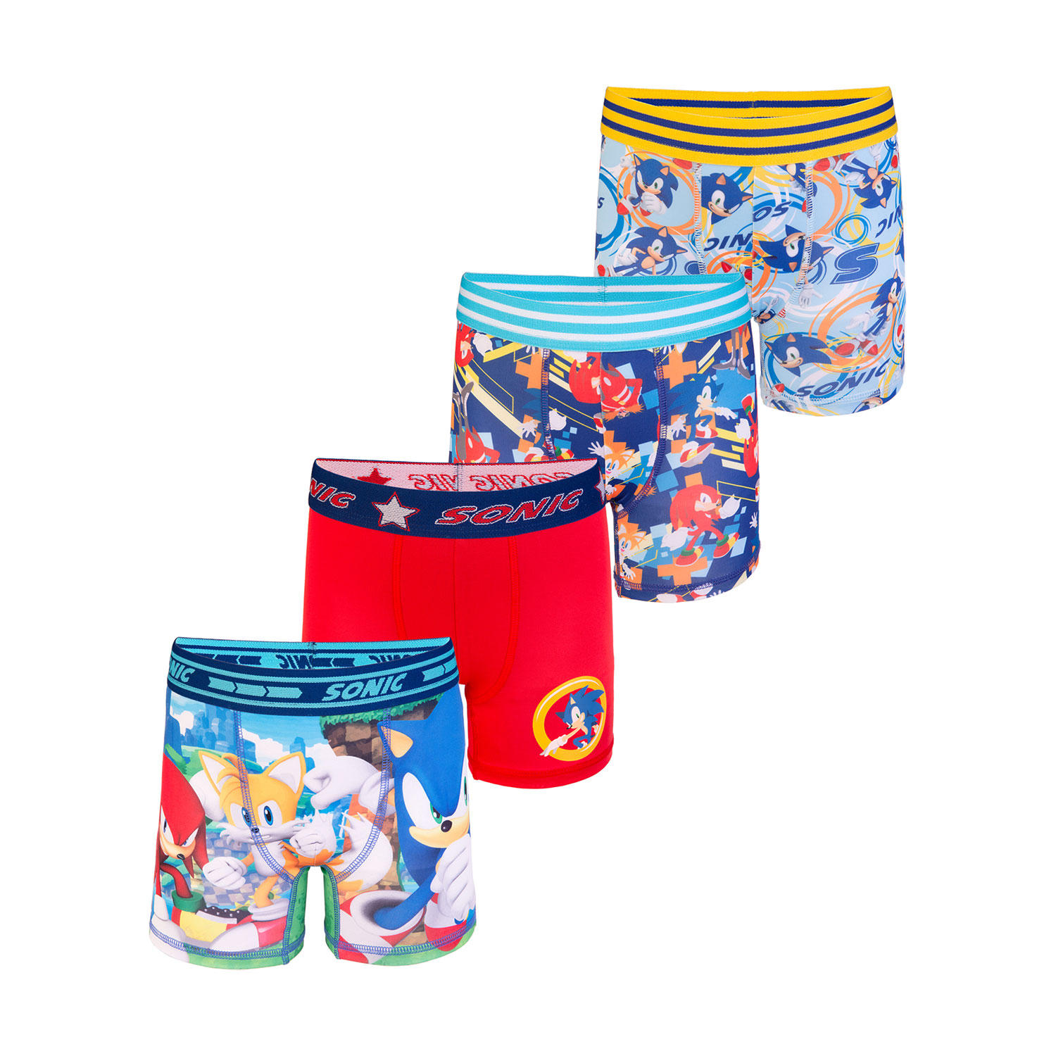 Boys 4-Pack Boxer Brief - Sonic - Multicolor Pack - Online Only