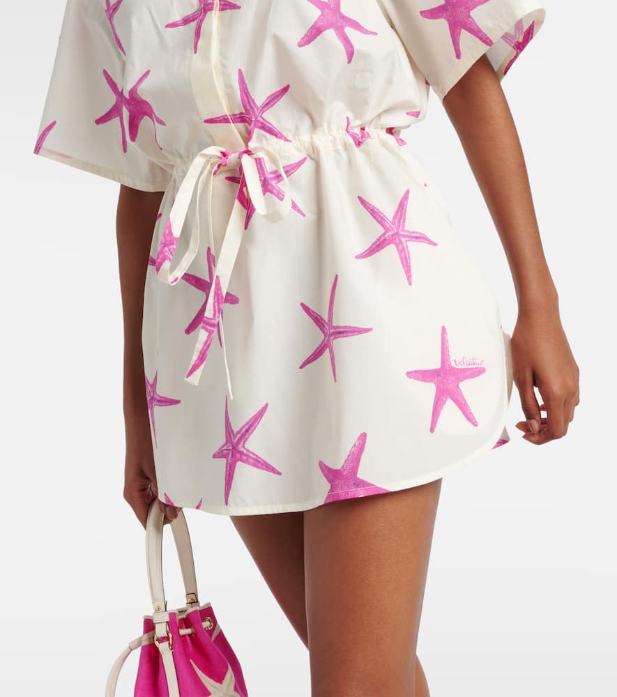 Printed cotton minidress