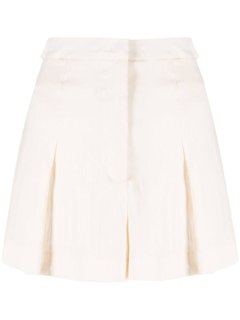 Cut-out high-waisted shorts - Neutrals