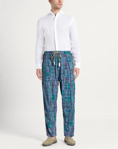 Man Pants Deep teal Size S Cotton