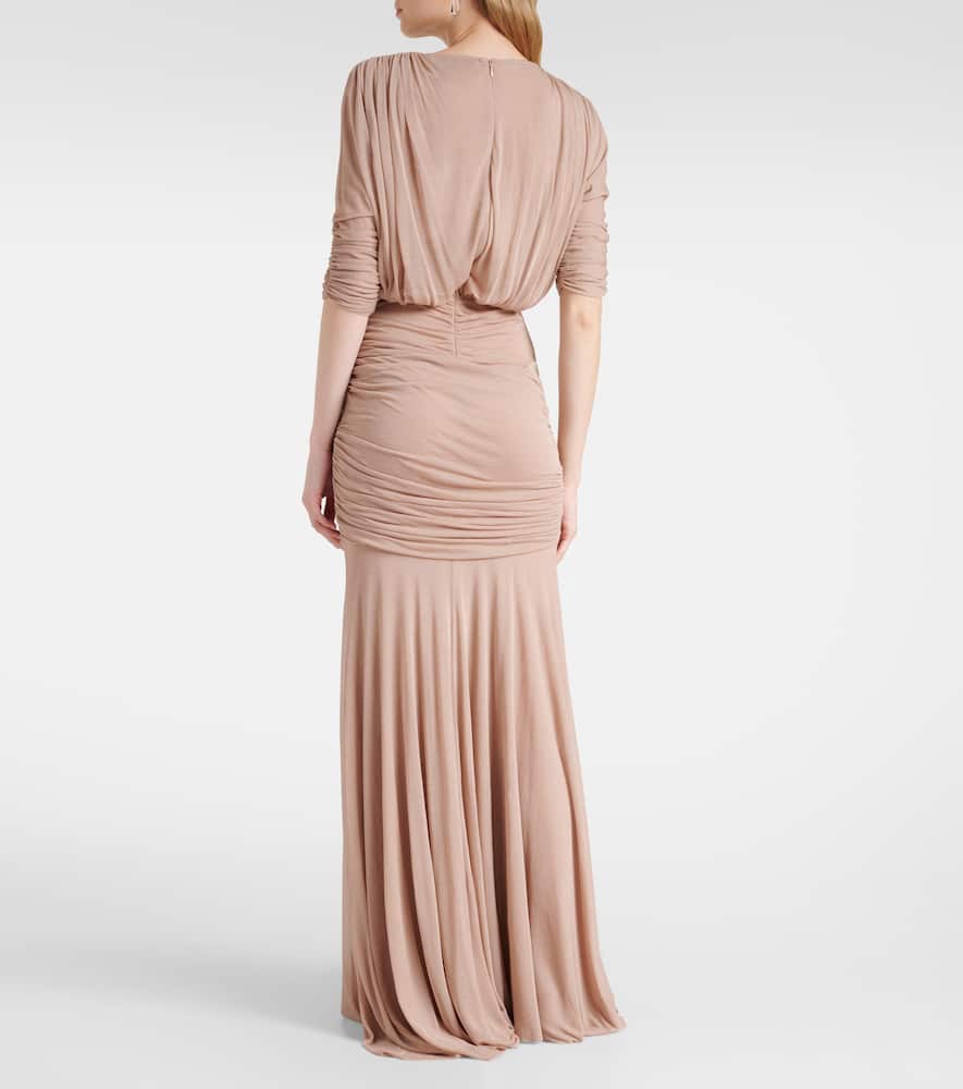 Devi semi-sheer maxi dress