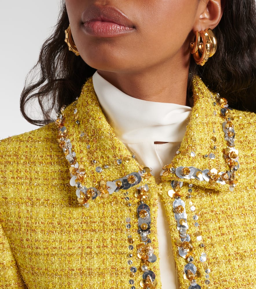 Embellished tweed jacket