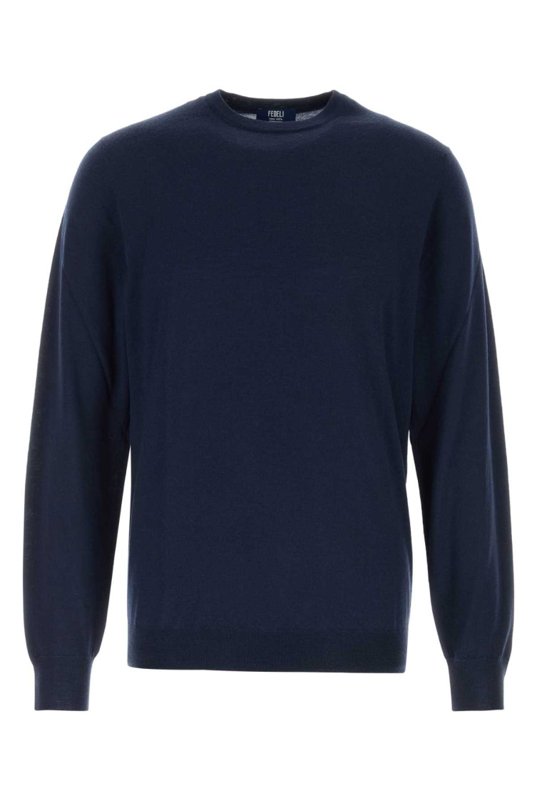 Navy Blue Wool Sweater