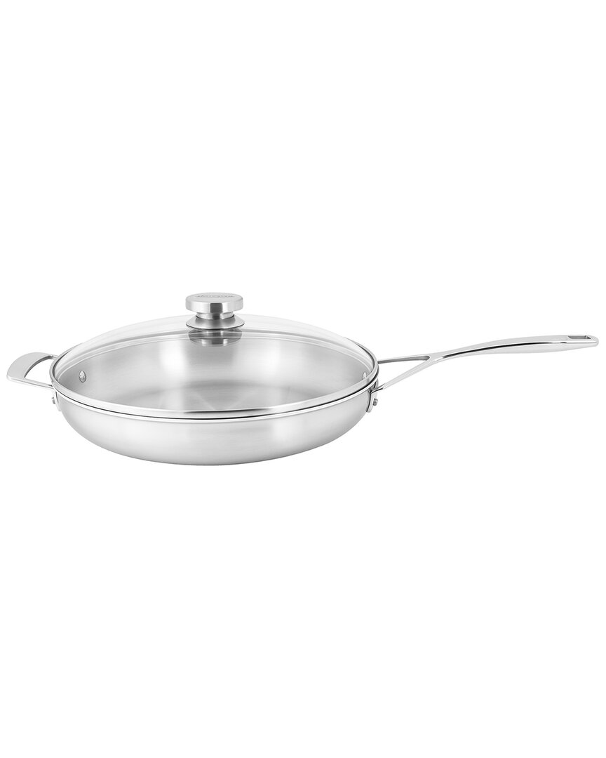 Essential 5-ply 12.5in Stainless Steel Fry Pan with Lid