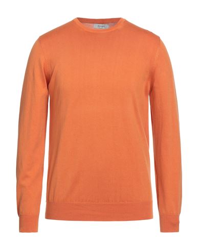 Man Sweater Orange Size 36 Cotton
