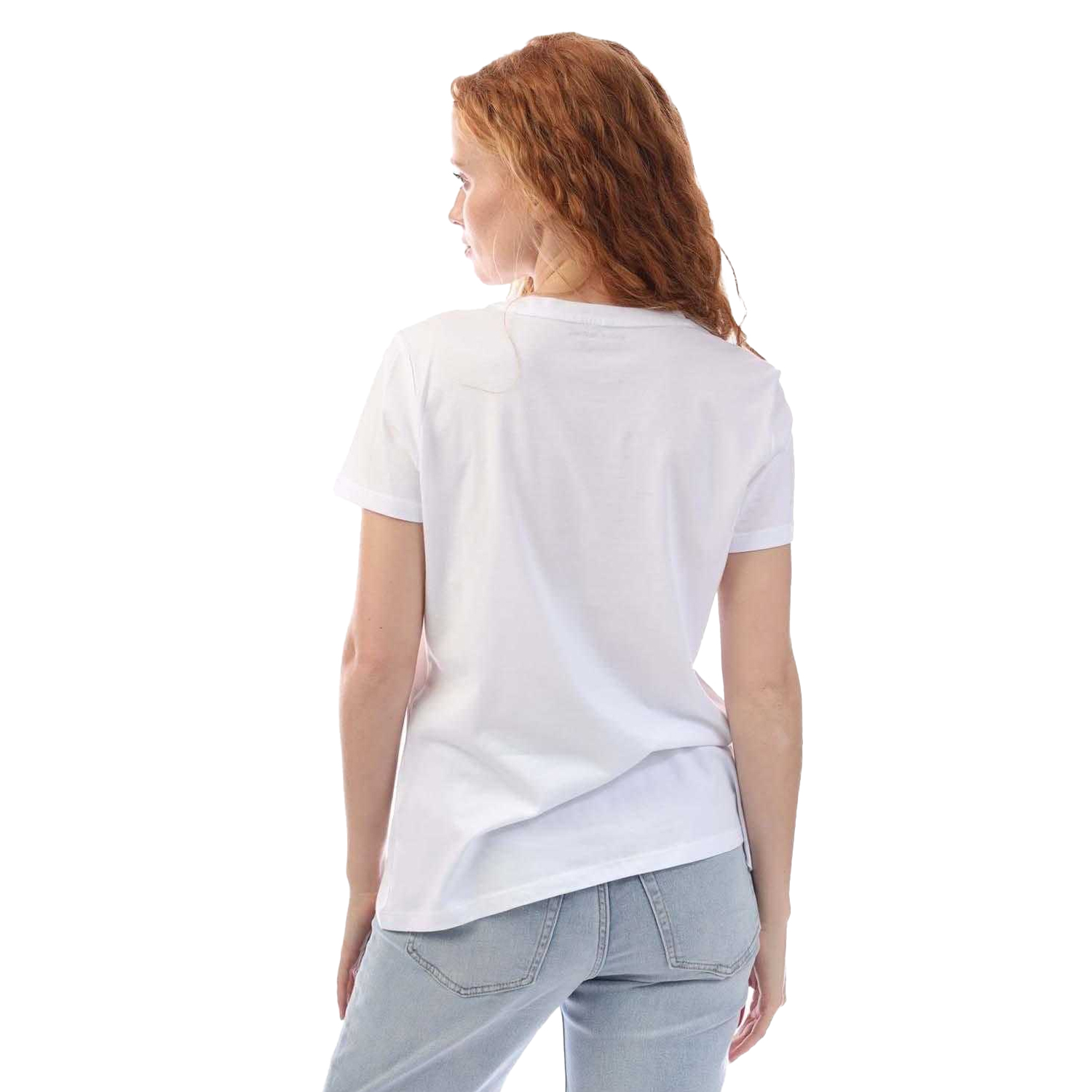 DKNY Dames/Dames Rhinestud Logo T-Shirt Wit