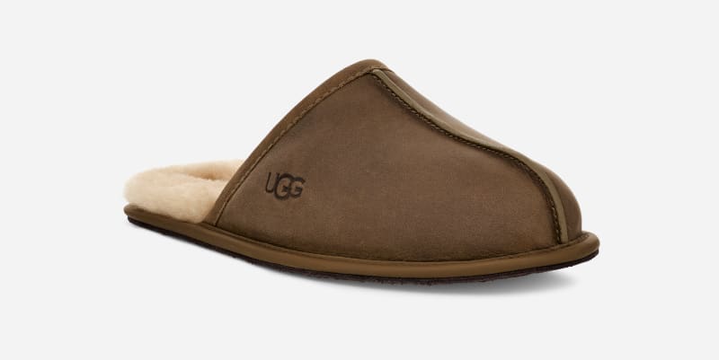 ® Men's Scuff Sheepskin Backless Slipper in Antilope