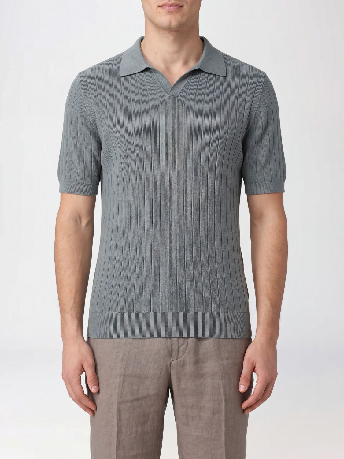 Polo Shirt Men color Olive