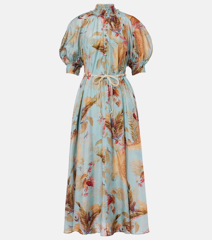 Ascension Billow floral silk maxi dress