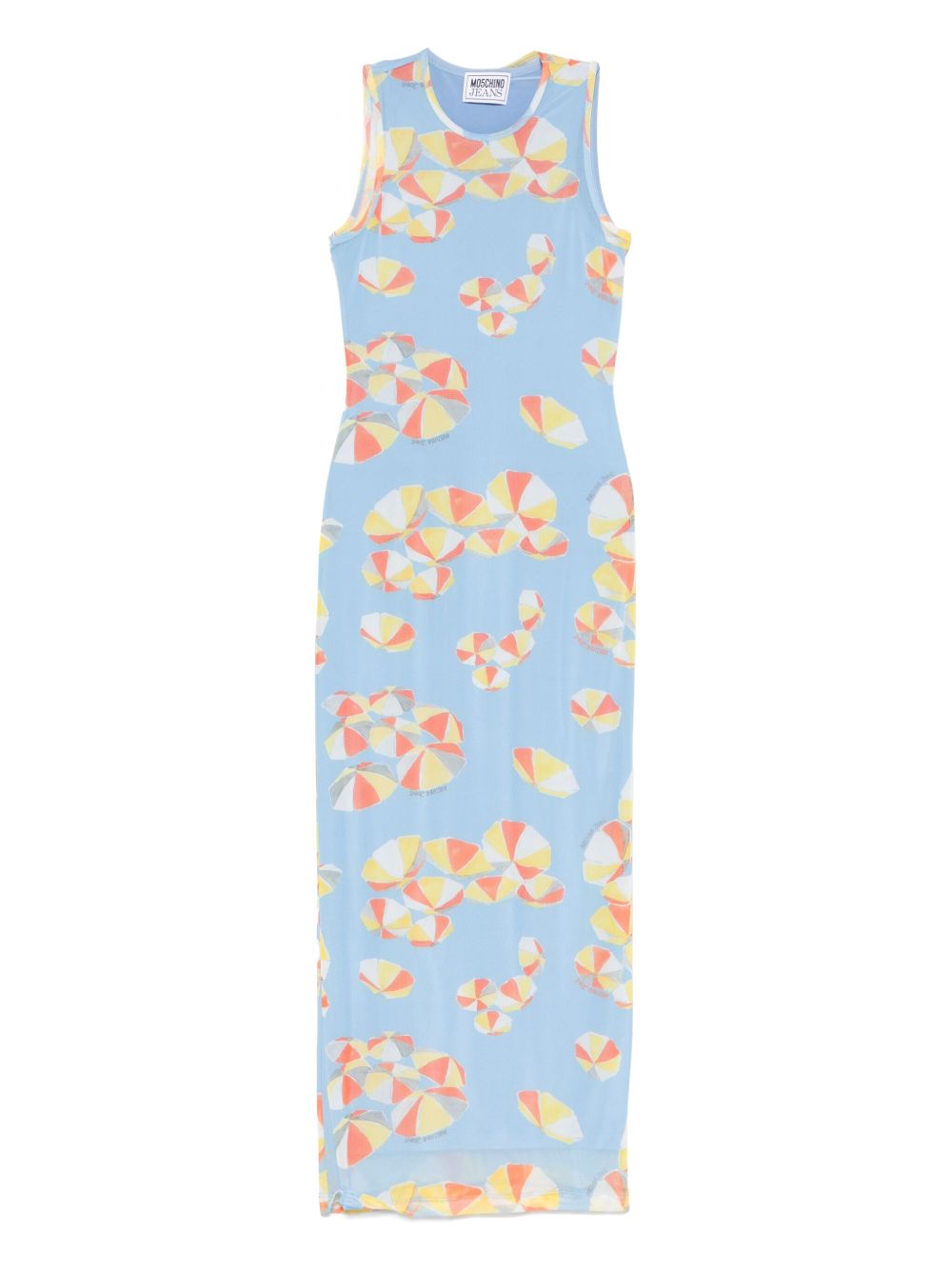 MOSCHINO JEANS umbrella-print maxi dress - Blue