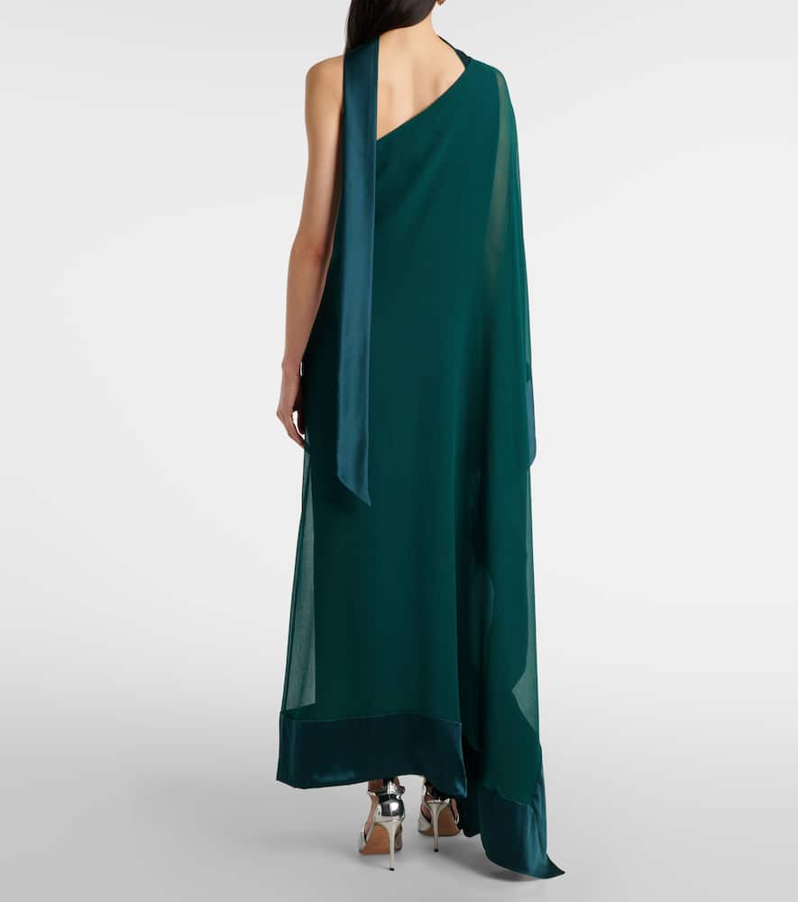 Betsy Spirito one-shoulder silk maxi dress