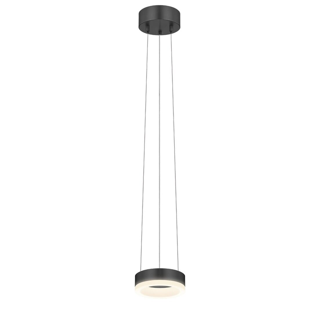Corona 6" LED Ring Pendant in Satin Black