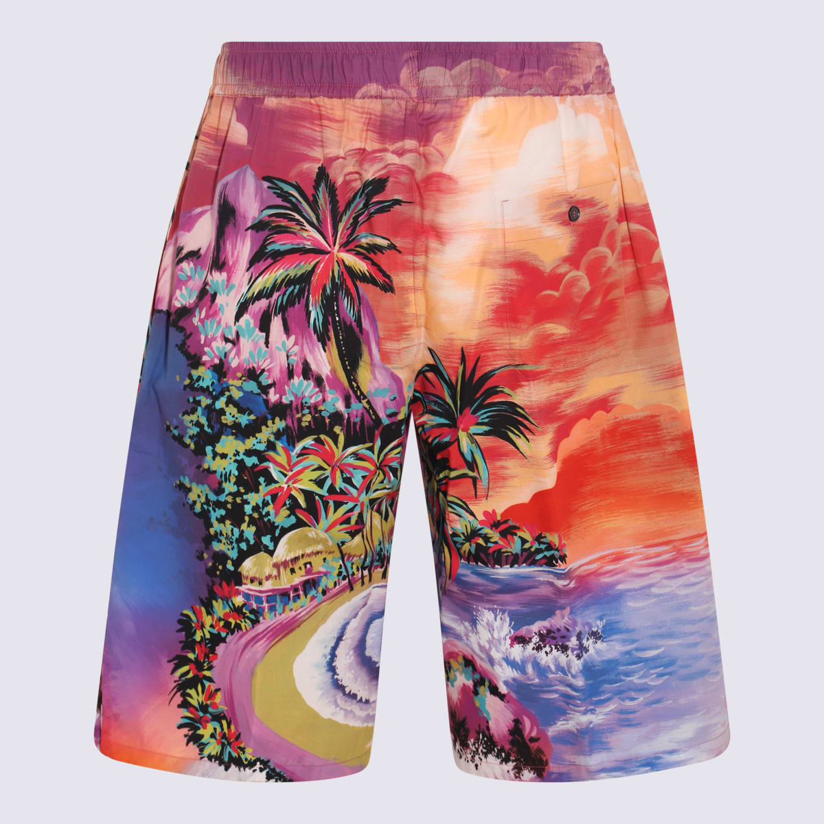 Bermuda Shorts With Hawaii Print
