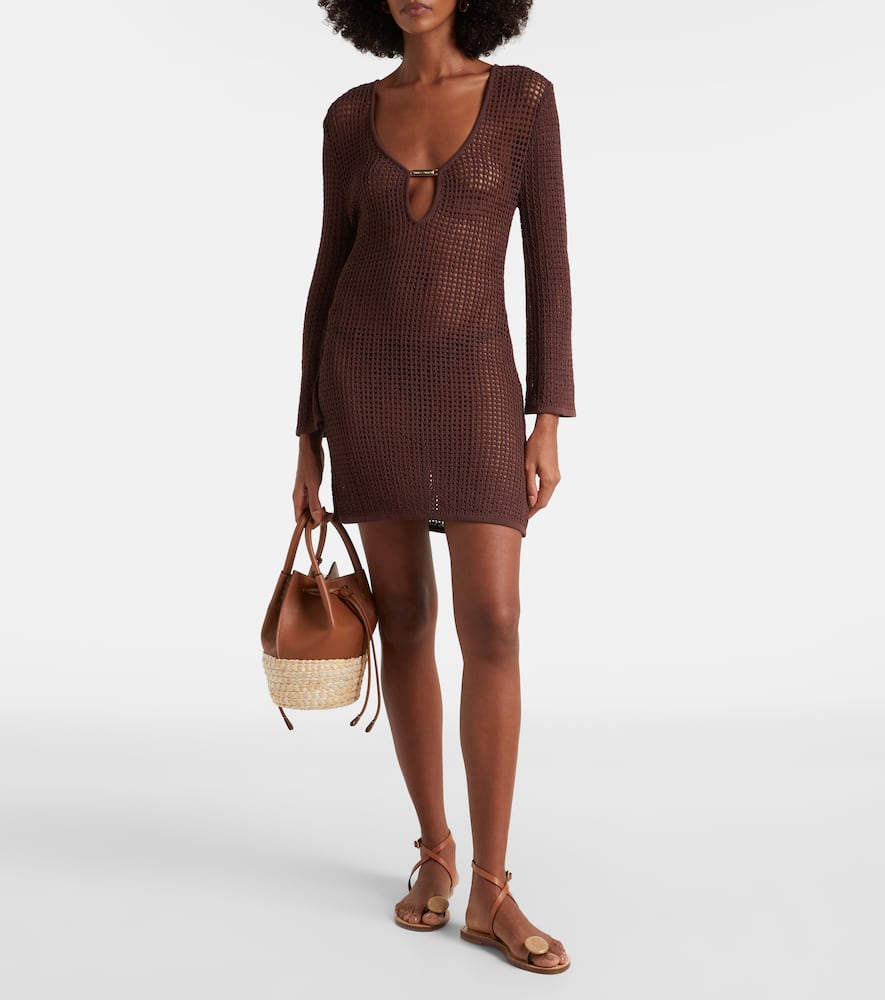 Ellis keyhole scalloped minidress