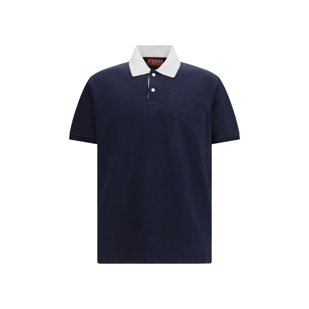 Cotton Piqué Polo Shirt — Navy