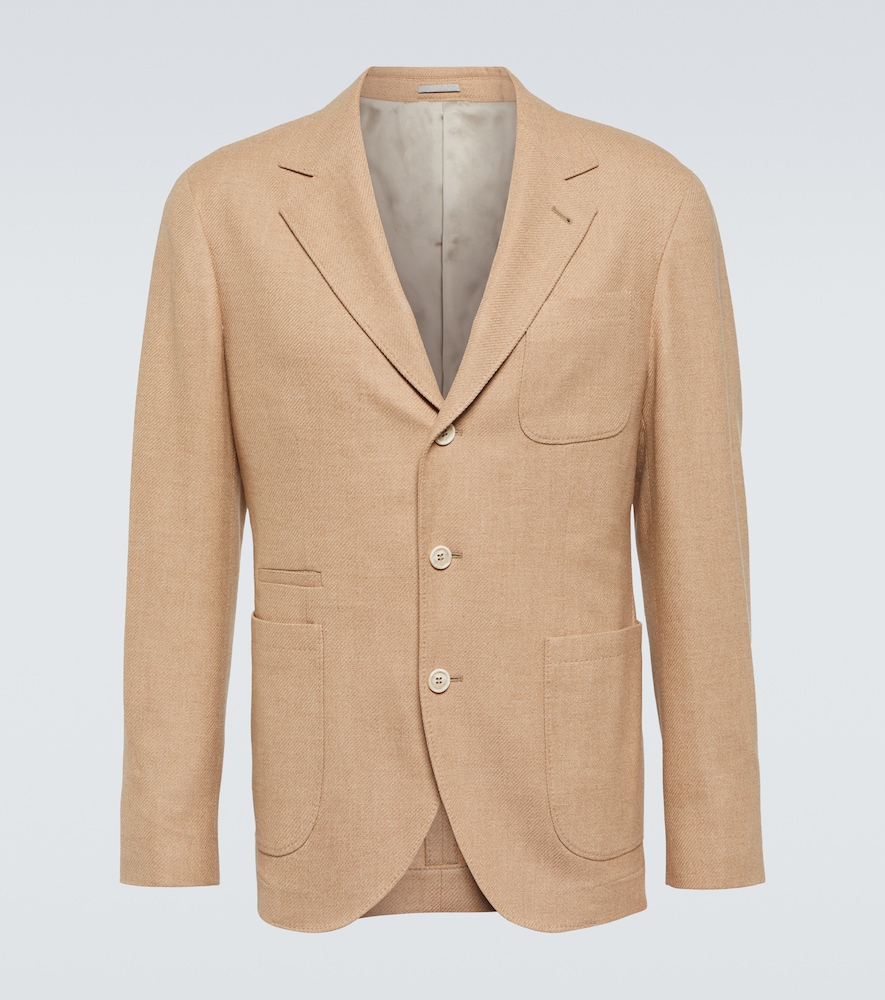 Wool, cashmere, and silk blazer