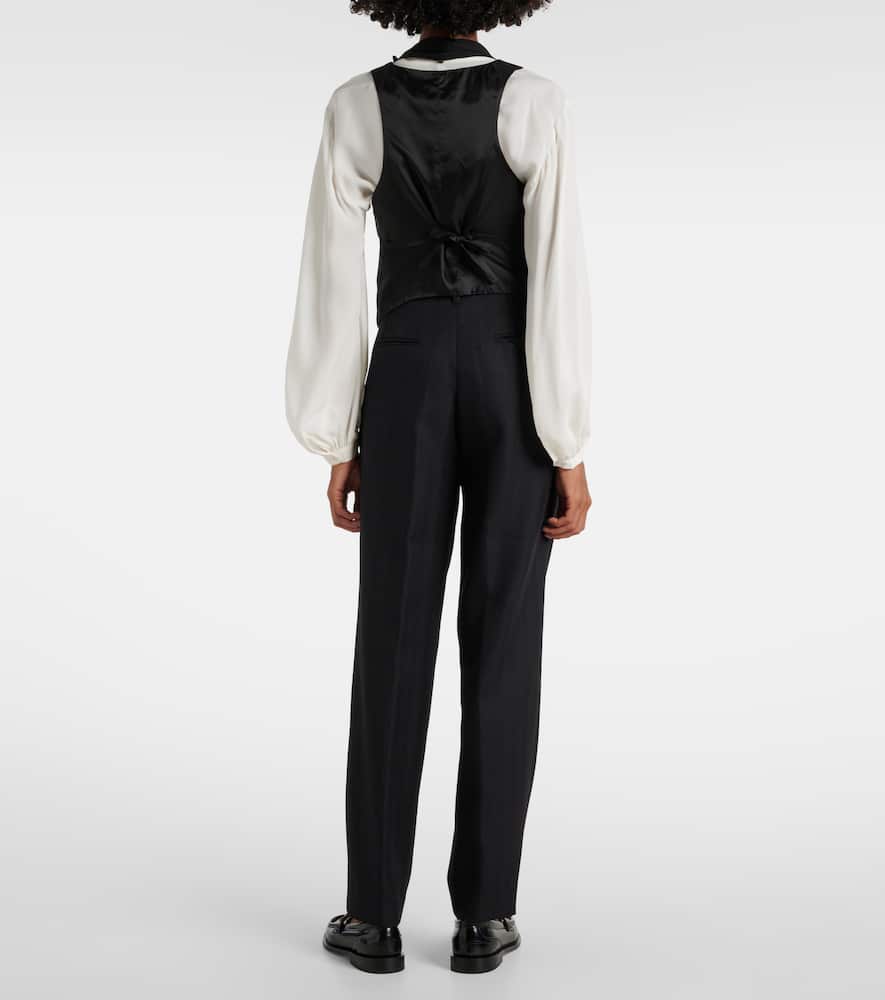 Modern Sophistication pinstripe wool vest