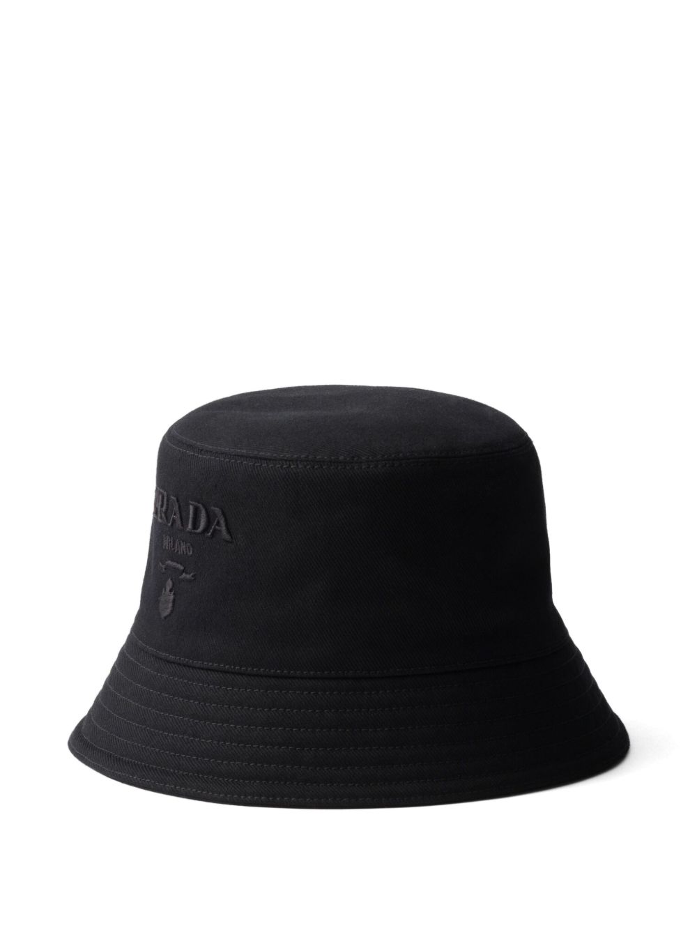 Prada embroidered bucket hat - Black