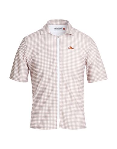 Café Du Cycliste Man Shirt Taupe Size M Polyester, Elastane
