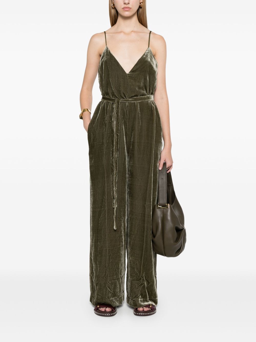 Gold Hawk Velvet Jumpsuit