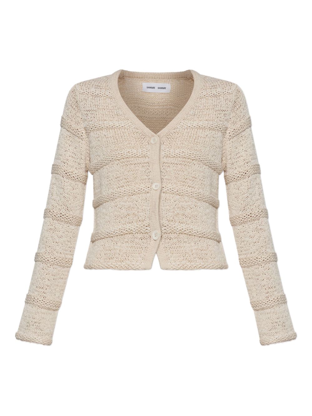 SAMSOE SAMSOE scoop-neck cardigan - Neutrals
