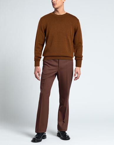 Man Sweater Camel Size 36 Merino Wool
