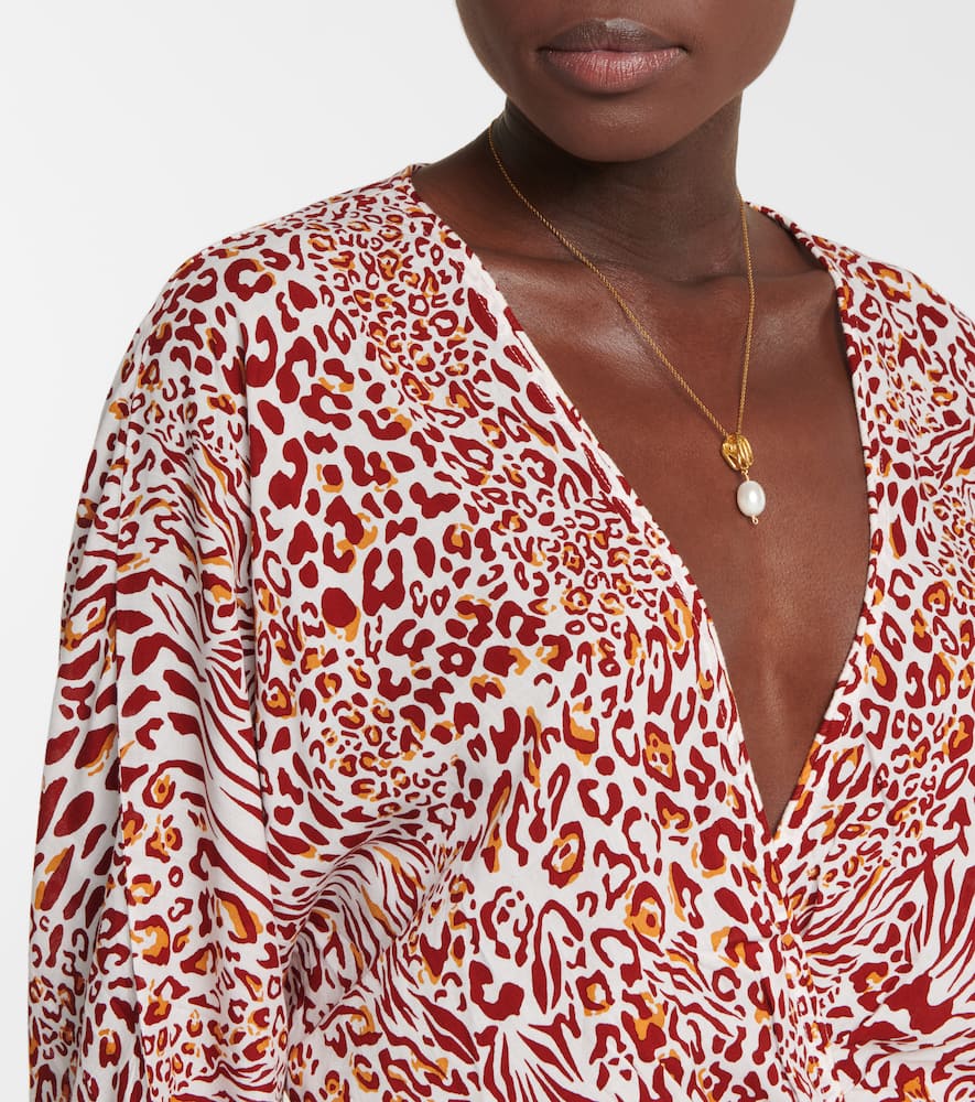 Ilona printed v-neck dress
